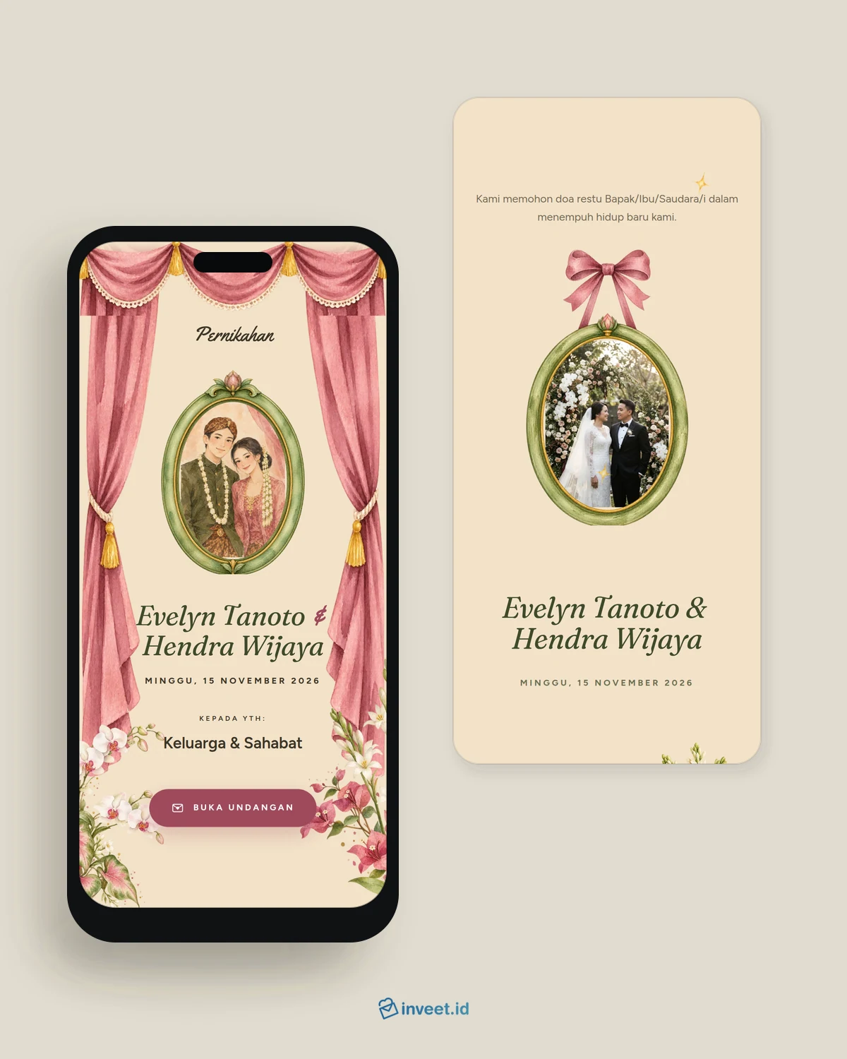 Preview tema undangan Cermin Jelita