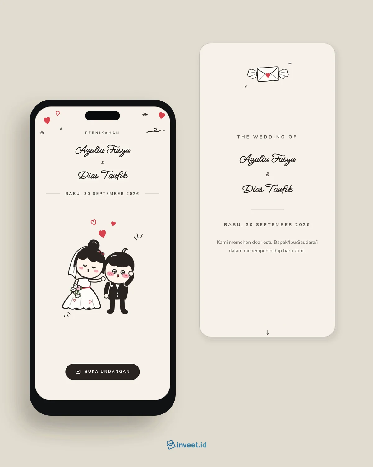 Preview tema undangan Coret Kasih