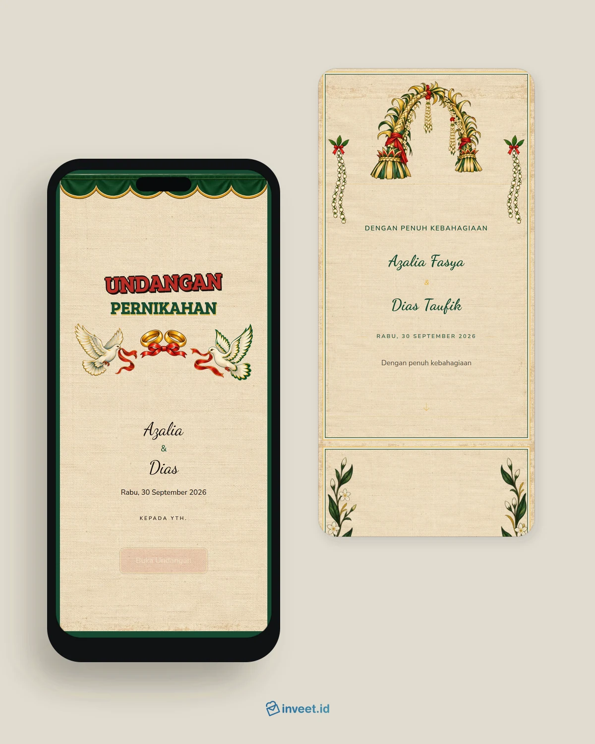 Preview tema undangan Janji Selaras