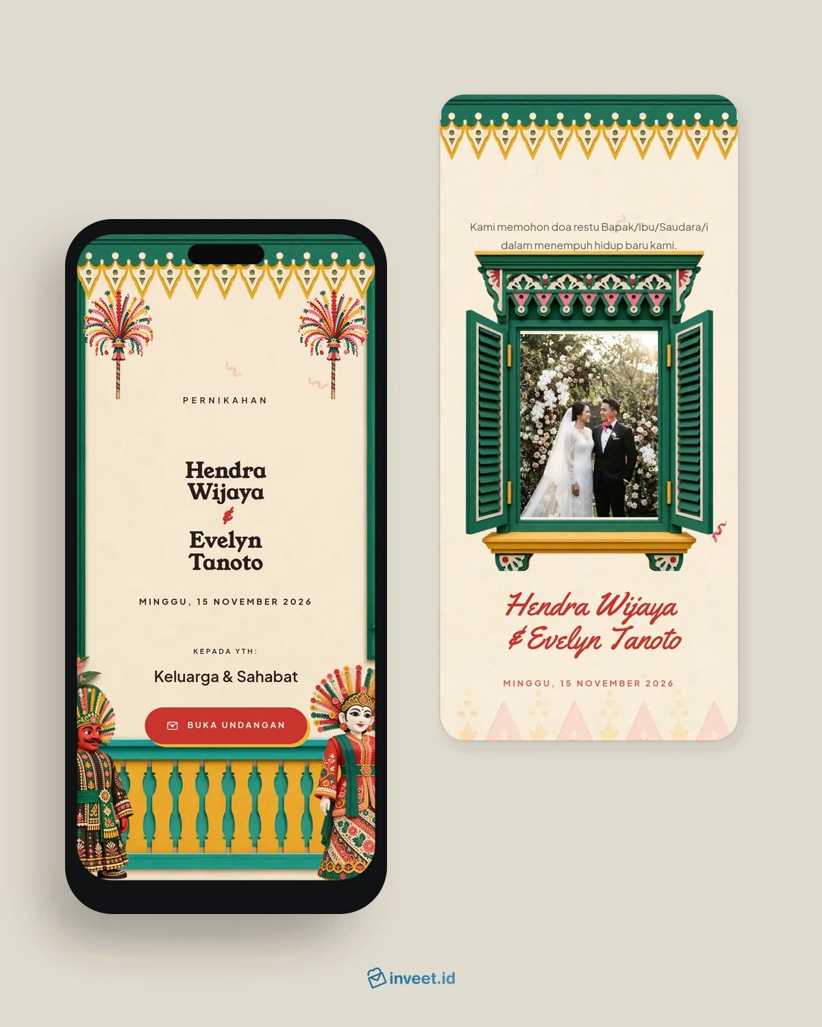 Preview tema undangan Kembang Kelapa