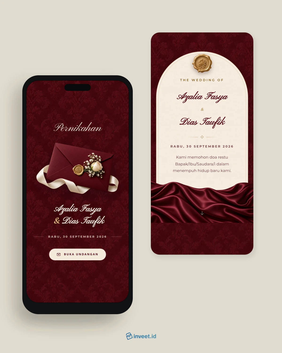Preview tema undangan Marun Sutra