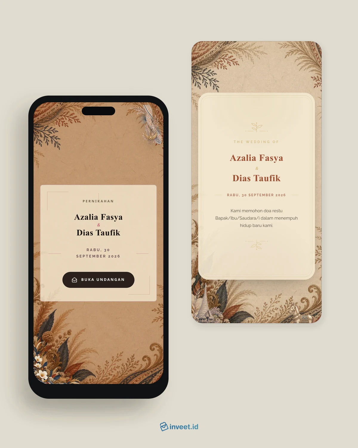 Preview tema undangan Savana Kambera