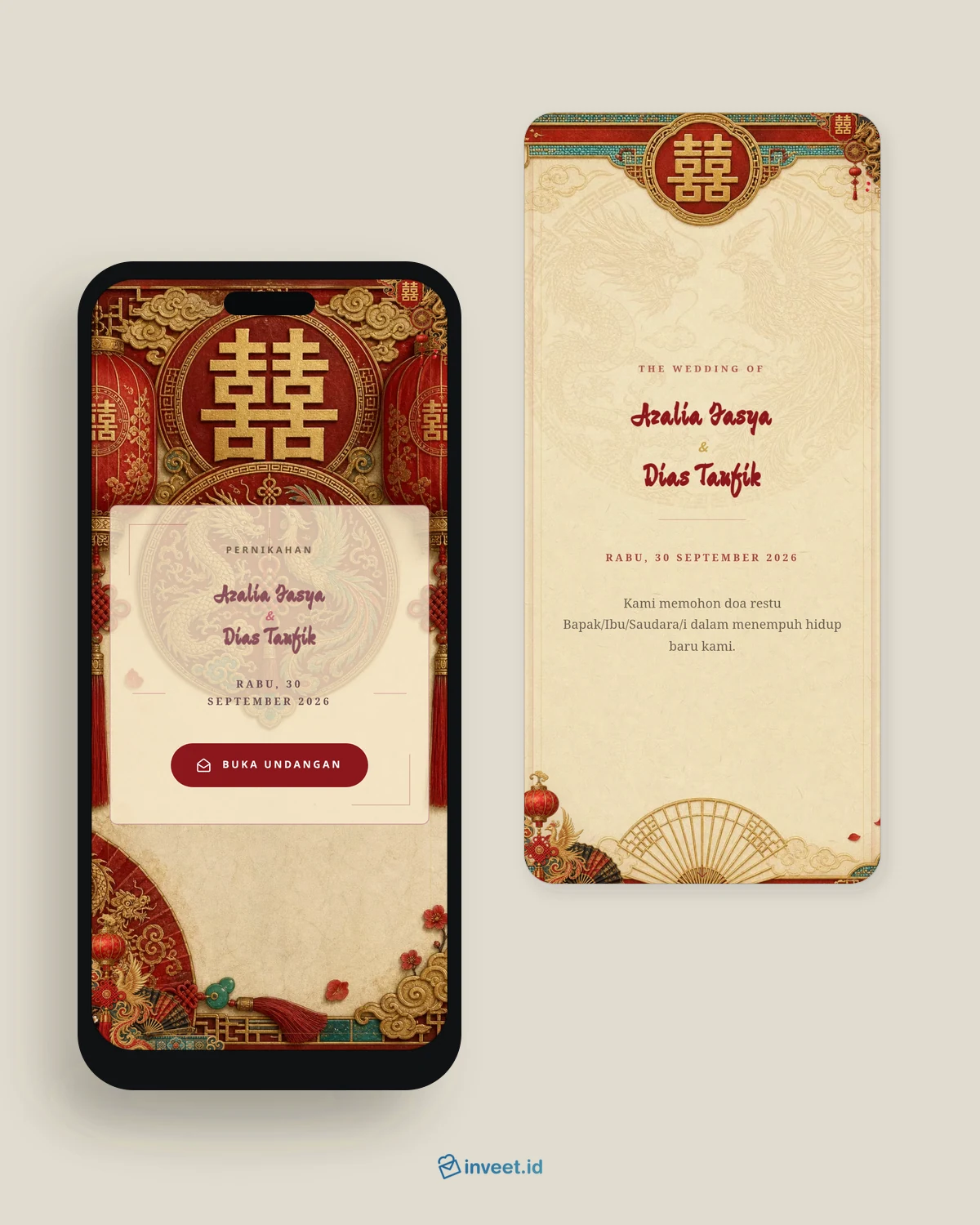 Preview tema undangan Chinese Heritage