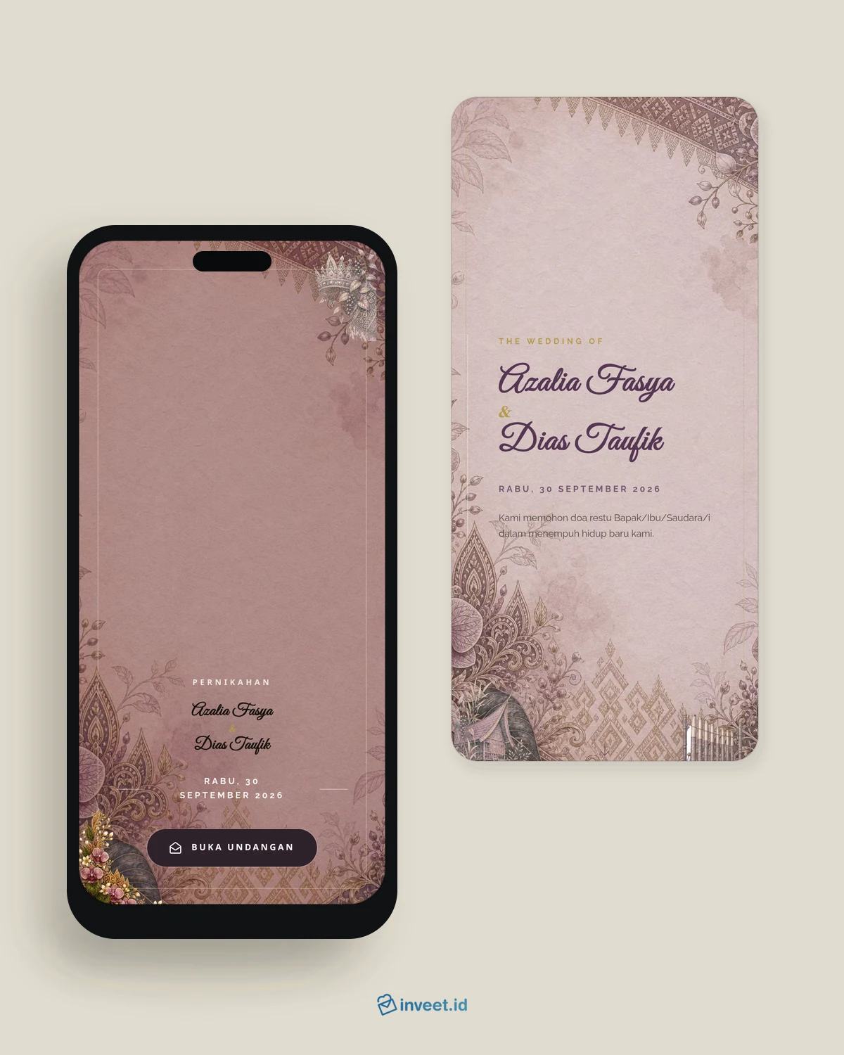 Preview tema undangan Siger Arunika