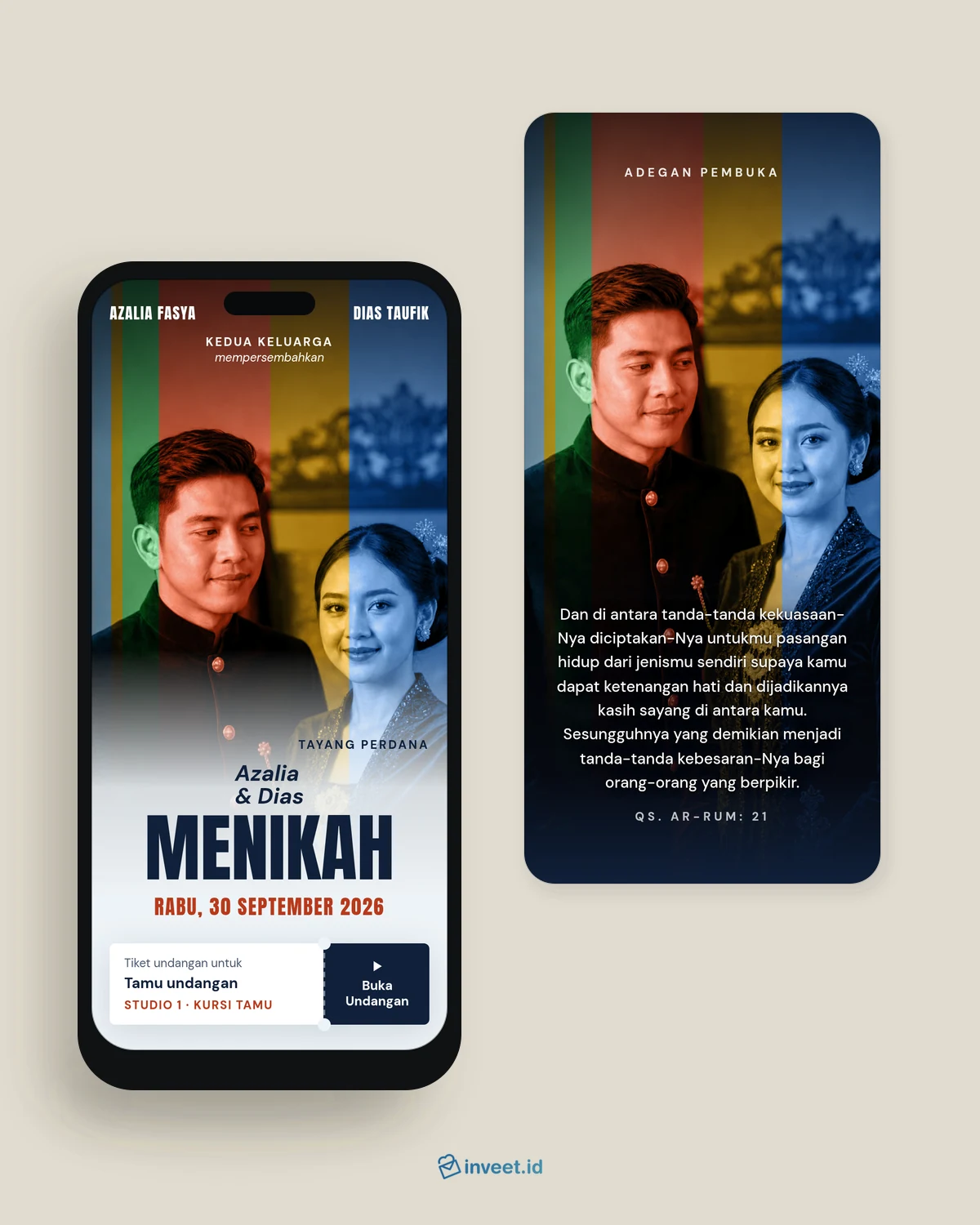 Preview tema undangan Tayang Perdana